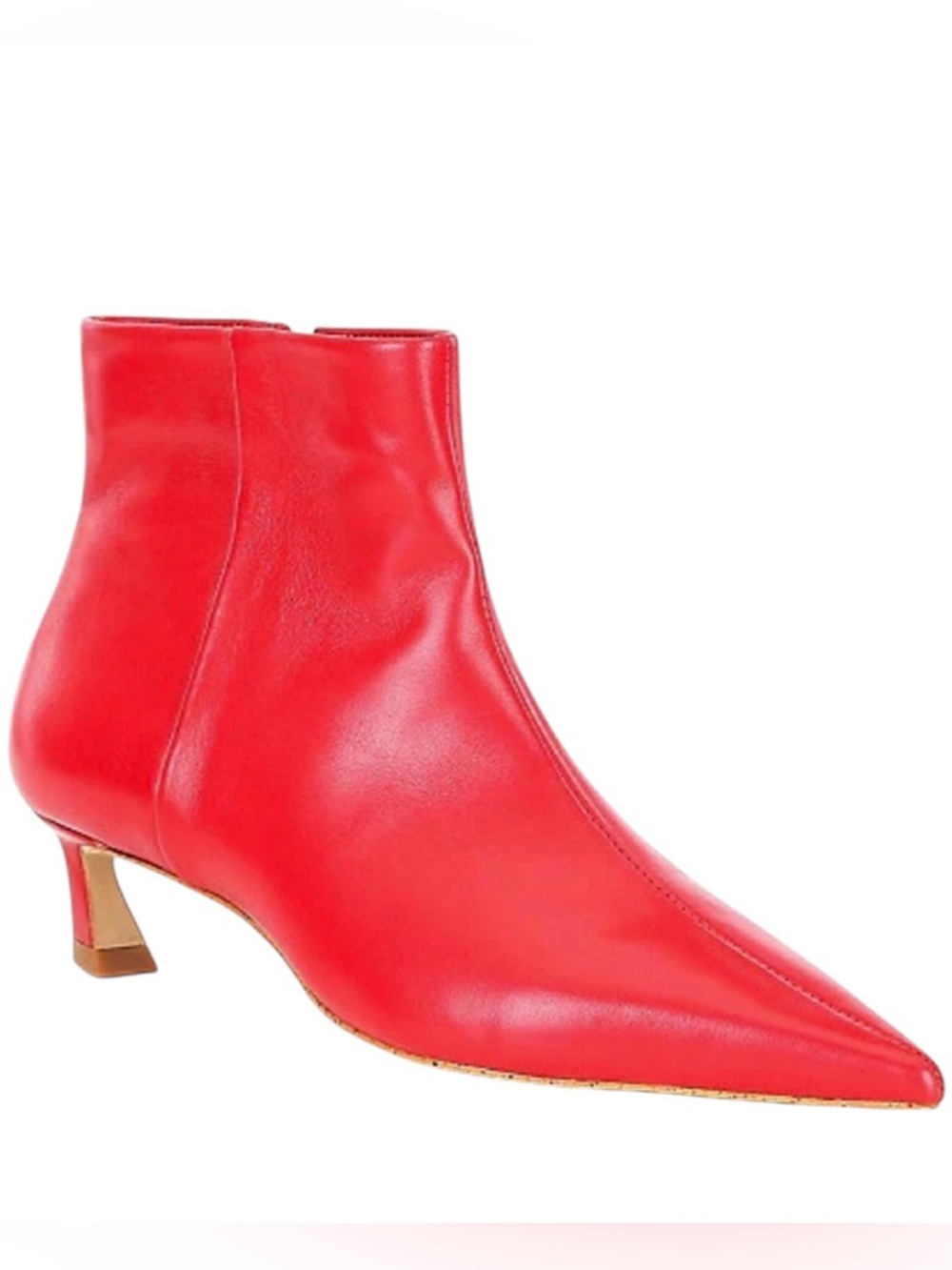 GIANNI BINI Georgina Red Leather Ankle Boots